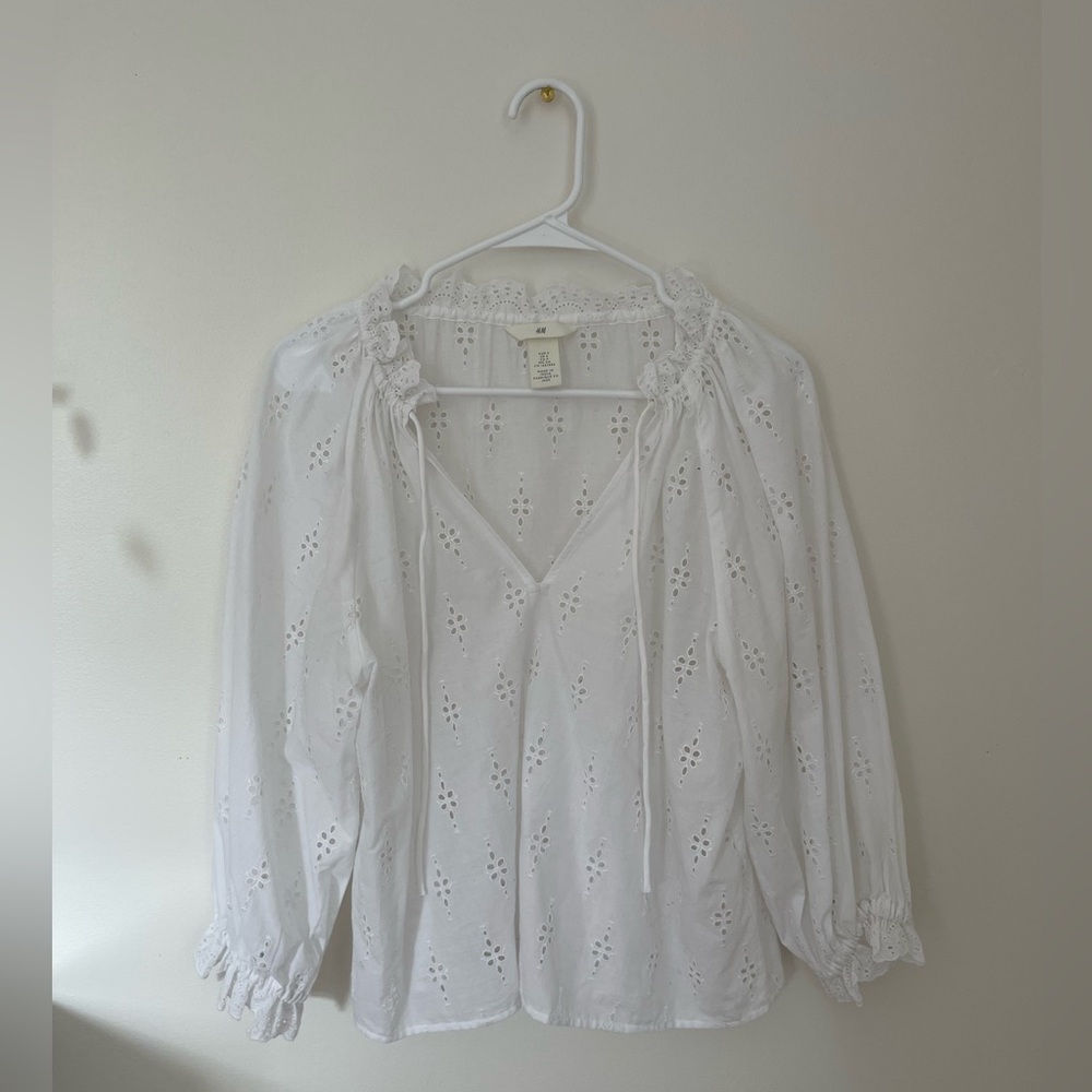 H&M eyelet top